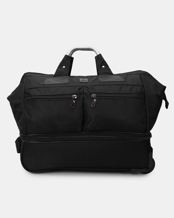 Double Decker Duffle Bag With Trolley, Black | DB1
