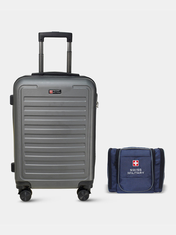 Combo Of Contour Cabin Trolley 42L & Toiletry Bag 5L