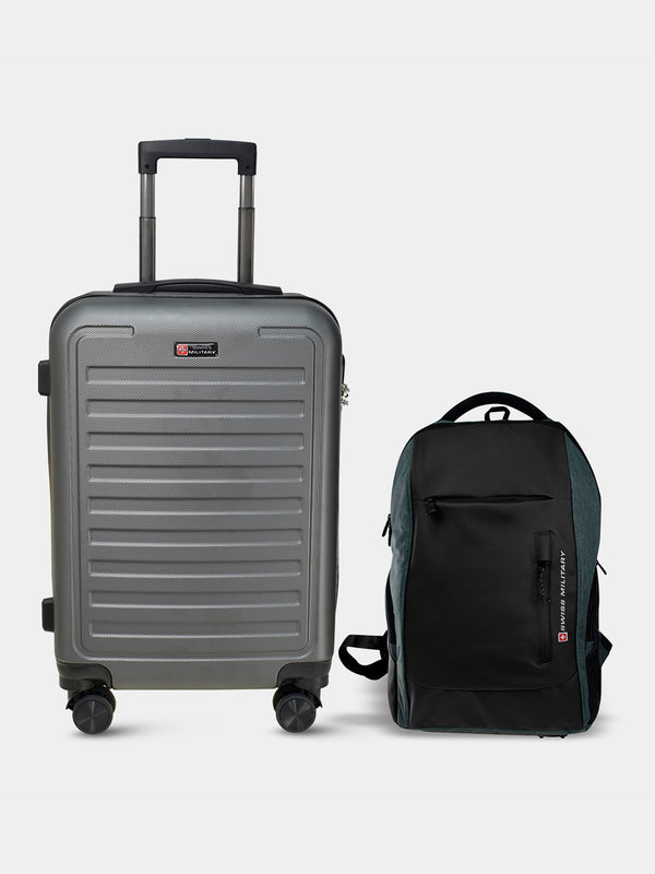 Combo Of Contour Cabin Trolley 42L & Jackpot Backpack 28L