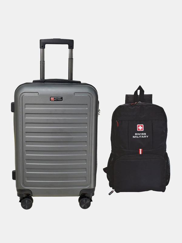 Combo Of Contour Trolley 42L & Zeal Foldable Backpack 13L