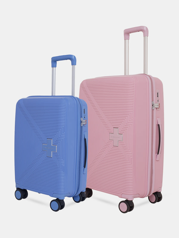 Maze Hard Top Luggage Trolley Couple Combo