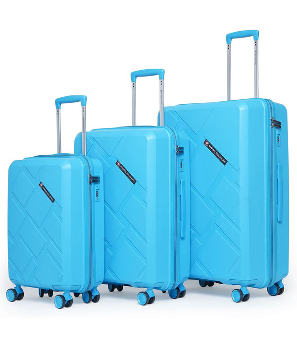 Star Set Of 3 Pcs Trolley Bags With 8 Wheels & 3 Dial Lock