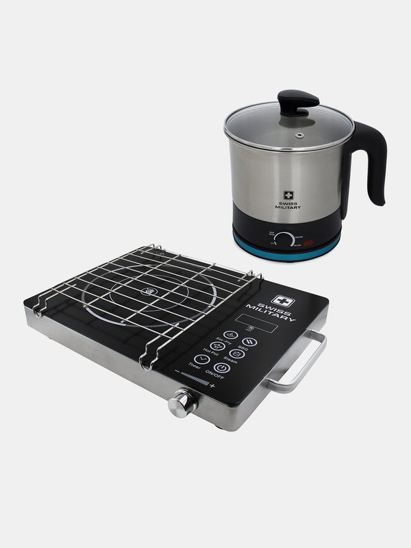 Diwali Gift Combo | Electric Kettle 600W & Emporia Delux Infrared Induction Cooktop