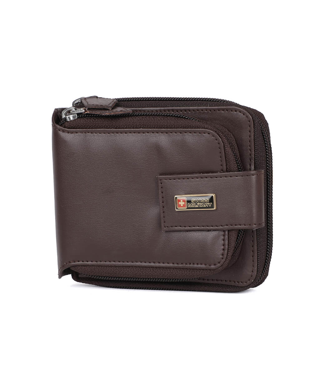 Buy Swiss Military Brown Casual Polyester Zip Around Wallet Online At Best  Price @ Tata CLiQ